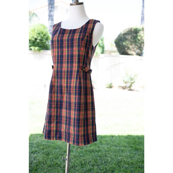 Vintage Plaid Mini Dress - Picture 5 of 10